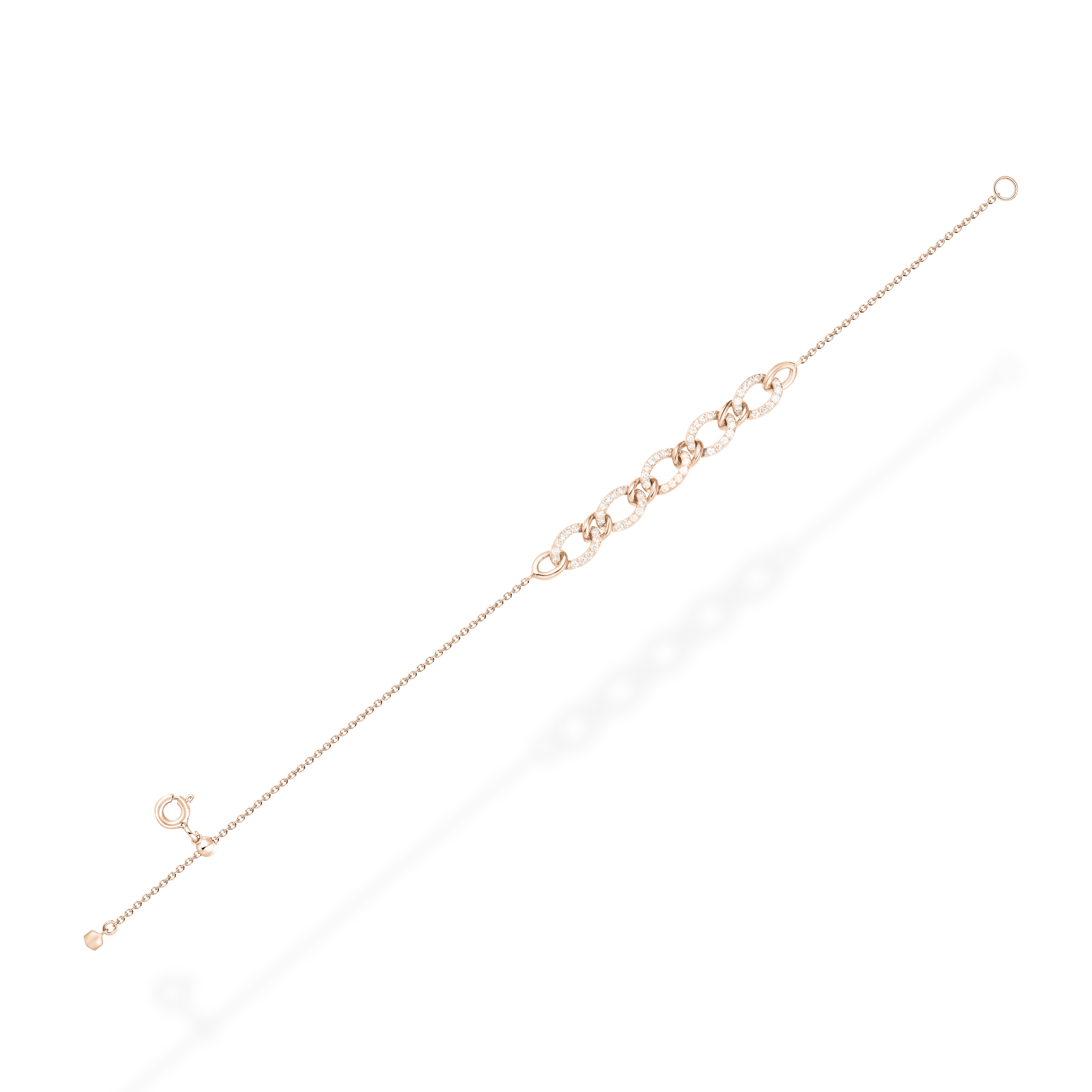 Cubain link line diamond bracelet